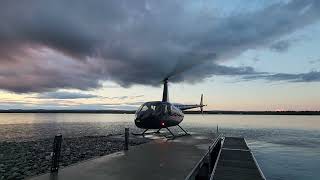 Helicopter Take Off by the River