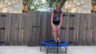 Ancheer 50 inch adult trampoline with hand rail!