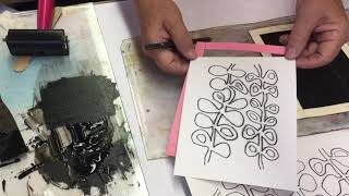 SEE draw print - online trace monoprint class