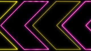 Arrow Abstract Futuristic Neon light 4K VJ Loops Motion Background, Loop Animation