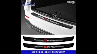 09649 HIGH QUALITY Sticker Sill Plate Belakang Karbon Stiker Pelindung Pijakan Lantai Pintu Mobil