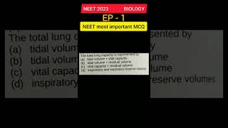 NEET most important MCQ || NCERT based biology || NEET 2023