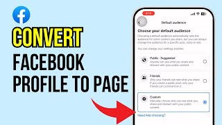 How to Convert Facebook Profile to Page