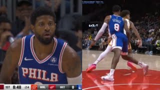 PAUL GEORGE SCARY INJURY VS HAWKS