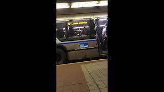 MBTA Silver Line SL1 boarding passengers at South Station