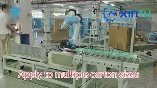 Robotic case erector-high speed carton forming and bottom sealing machine