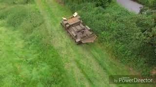 T-34 Russian tank recovery vehicles, plus some aerial footage and me wrestling with the controls!