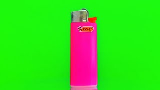 BIC Lighter Green Screen