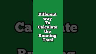 Calculating the Running Total in Excel in 5 Seconds!! #exceltips