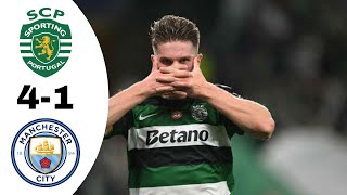 Hat-trick Gyokeres!!! Sporting CP 4-1 Manchester City Highlights | UEFA Champions League 2024/2025