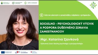 Sociálno-psychologický výcvik a podpora duševného zdravia zamestnancov