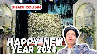 New year celebration night🎉  with cousin wedding👰🏻‍♀️🤵🏻| shadi vlog🥰