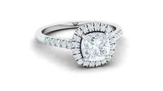 The Gigi - Cushion Cut Half Eternity Pavé Ring