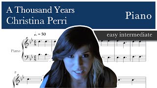 A Thousand Years – Christina Perri – Piano sheet music (Easy Intermediate)