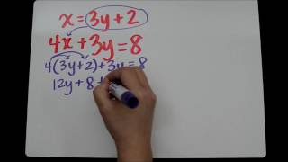 Solving Systems by Substitution Part 2 Tutorial