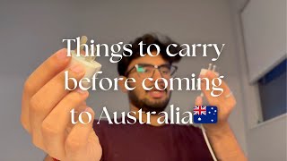 Things to carry before coming to Australia 🇦🇺 | International students | Perth