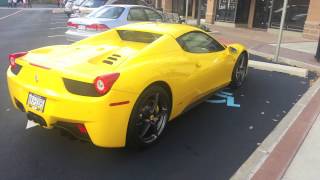 2013 Ferrari 458 Italia Spider! Walkaround, Hard Revs & Loud Flyoff! ENJOY!