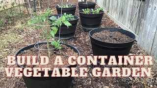 How to build a container garden set up with simple automatic  irrigation