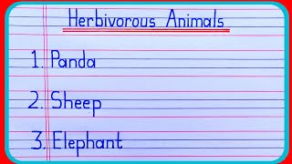 Herbivorous Animals | Herbivorous Animals name | Herbivorous Animals name in english