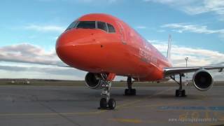 Windmilling TNT Boeing 757-200 at Budapest Airport