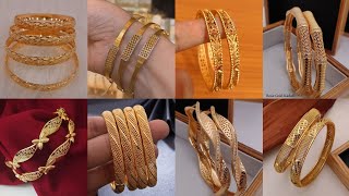 Latest 🆕 Viral Collections of Gold Bangles // Antique Bangle Designs // #BridalBangles #trending