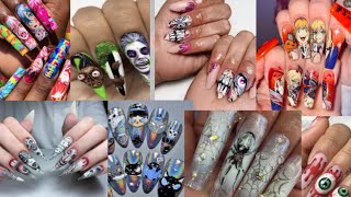 UÑAS acrílicas diseños hermosos HALLOWEEN 🎃 👻