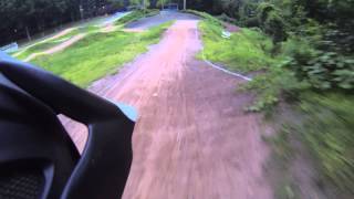 First Full suspension MTB run on a bmx track filmed Gopro hero 3 Black edition :)