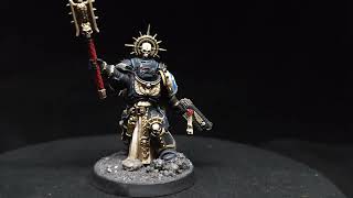 My first real go at painting black armor. A Primaris Chaplain