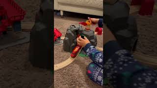 Unwrapping Brio trains on Christmas! #christmas #merrychristmas #shorts #subscribe #youtube #brio