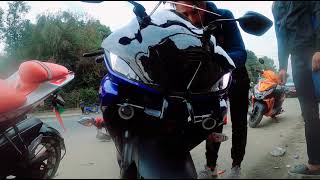 Yamaha R15V3 R6 mask and fog light installation full video...