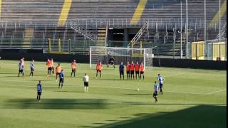 Atalanta A - Atalanta B: punizione di ILICIC