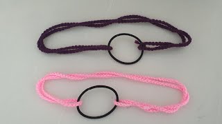 [Crochet Time]  Most easier to make crochet hairband for beginner 【钩针学习】超简单钩织发带