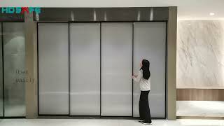 1Fix+3 Glass Sliding Door Without Bottom Track in Hdsafe Showroom