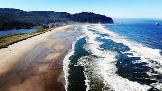 4K Drone Footage - Epic Oregon Coast Drone Footage - Cape Meares Lake and Beach