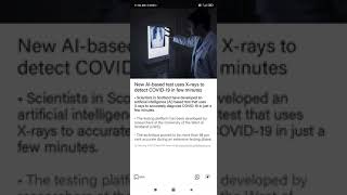 NEW AI BASED test uses X rays to detect COVID 19 IN Few Minutes