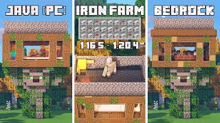 AUTOMATIC IRON FARM for MINECRAFT JAVA & BEDROCK | 1.21+ TUTORIAL