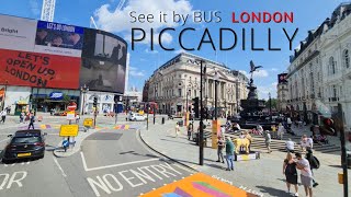 Piccadilly Circus (London) See It by Bus - 4KUltraHD