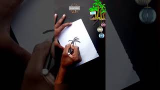 🌴How to draw coconut Tree step by step 🌴#shorts