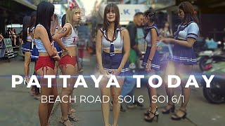 So now in Pattaya in January 2024 | Beach Road, Soi 6, Soi 6/1 Scenes. Bike ride through the streets