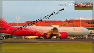 nonton pesawat terbang super besar landing dan TAKE OFF DI BANDARA NGURAH RAI(BALI)