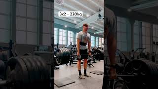 220kg 3x2 #deadlift #shortvideo #shorts #gymworkout #abs #workoutvideo #gymroutine #gym #gymshark