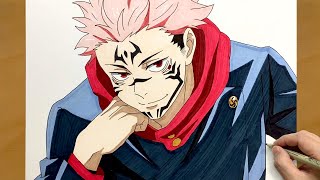 How to Draw Ryomen Sukuna | Jujutsu Kaisen Anime Style | Step by Step Coloring