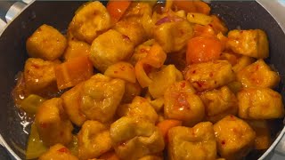 The most delicious and easy sweet and spicy tofu only 5 minutes cooked