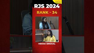 RJS 2024 Interview | Mehak Singhal | Rank 34