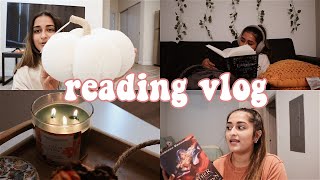 READING VLOG | finishing a book and decorating for fall 🍂📚