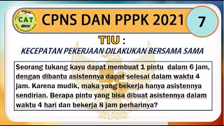 SOAL TIU CPNS PPPK 2021: KECEPATAN PEKERJAAN DILAKUKAN BERSAMA