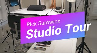 STUDIO TOUR!  Rick Surowicz Watercolor