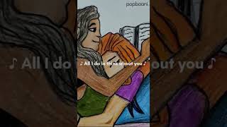 lesbian couple drawing | color pencils drawing #shorts #reels #lgbtqia