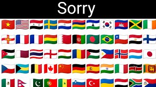 How to say "Sorry" in different countries | Sorry Words with Voice