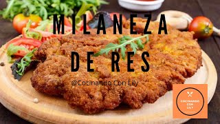 Milaneza de Res (Bistec Empanizado)